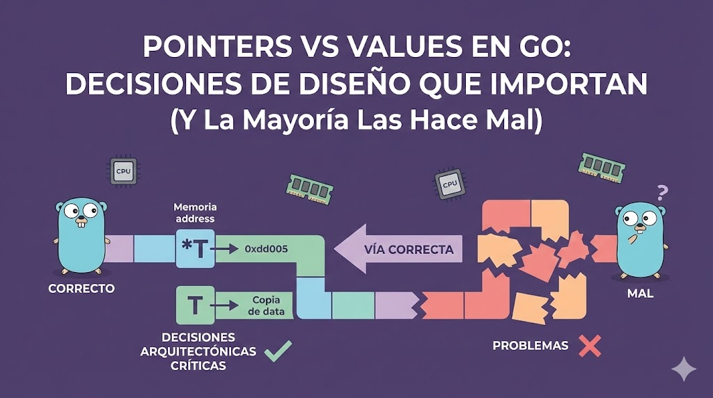 Pointers vs Values en Go: Decisiones de Diseño Que Importan (Y La Mayoría Las Hace Mal)