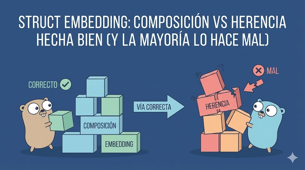 Struct Embedding: Composición vs Herencia Hecha Bien (Y La Mayoría Lo Hace Mal)