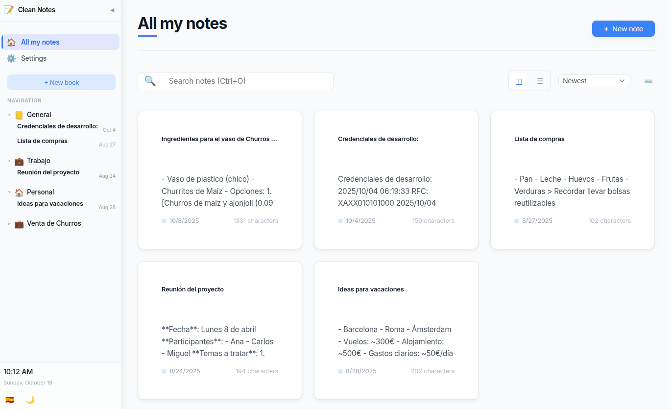 Clean Notes
